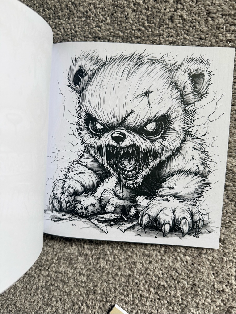 Creepy Teddy & Weird Creature Adult/Kids Coloring Book Set — - Picture 2 of 5